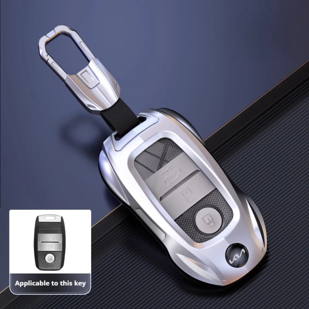 Kia Stylish Metal Car Key Protective Fob Case Cover For K2, K4, K5, Seltos, Sportage, Sonet, Cerato,EV5 - Image 3