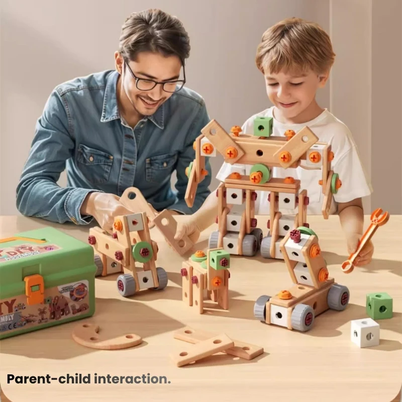 Kids DIY Assembly Construction Tool Set – Creative Building & Parent-Child Interactive Learning Toy