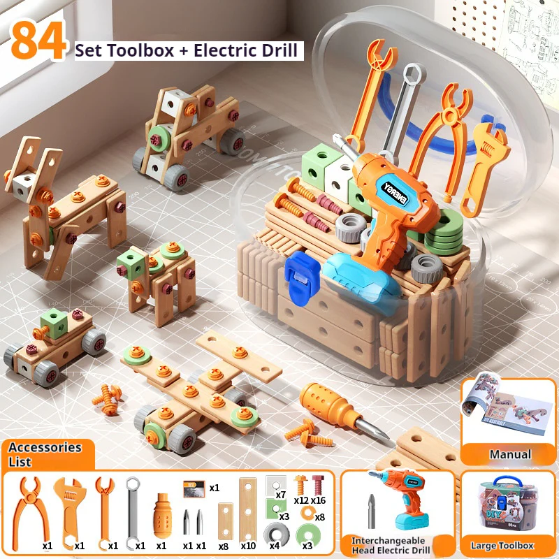 Kids DIY Assembly Construction Tool Set – Creative Building & Parent-Child Interactive Learning Toy - Image 12