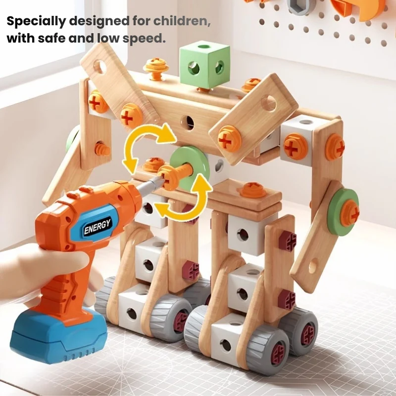 Kids DIY Assembly Construction Tool Set – Creative Building & Parent-Child Interactive Learning Toy - Image 3