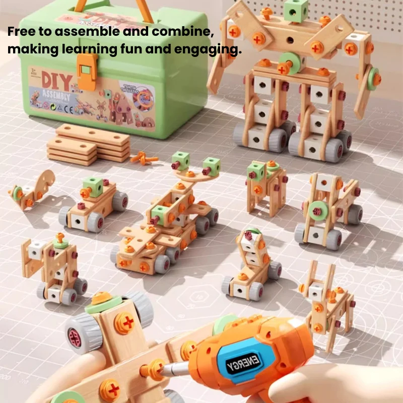 Kids DIY Assembly Construction Tool Set – Creative Building & Parent-Child Interactive Learning Toy - Image 7