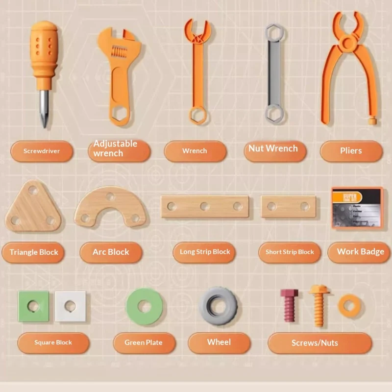 Kids DIY Assembly Construction Tool Set – Creative Building & Parent-Child Interactive Learning Toy - Image 9