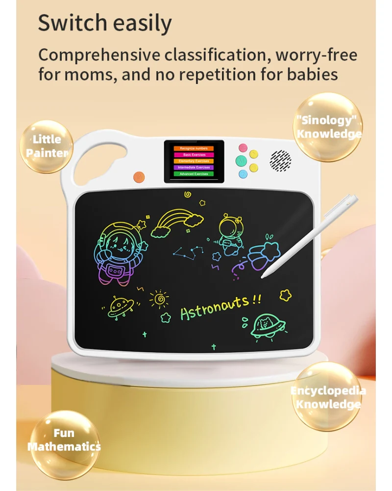Kids Multifunction Learning Tablet with Anti-Blue Light LCD Screen – Read, Write, Draw & Learn Interactive Educational Toy - Image 10