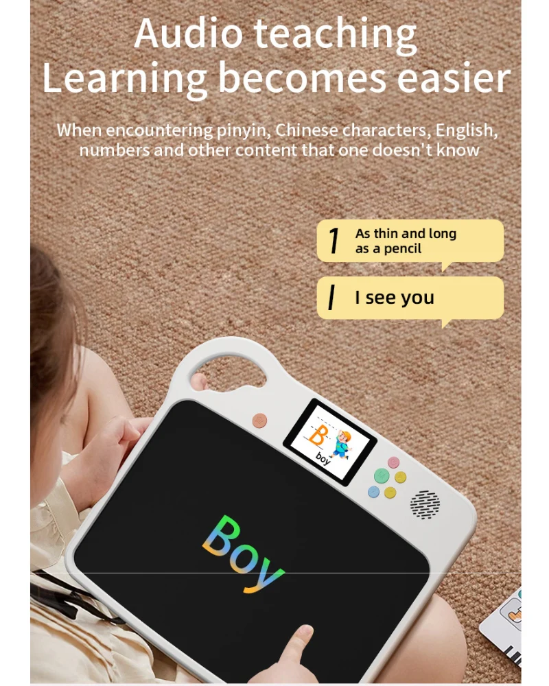 Kids Multifunction Learning Tablet with Anti-Blue Light LCD Screen – Read, Write, Draw & Learn Interactive Educational Toy - Image 9