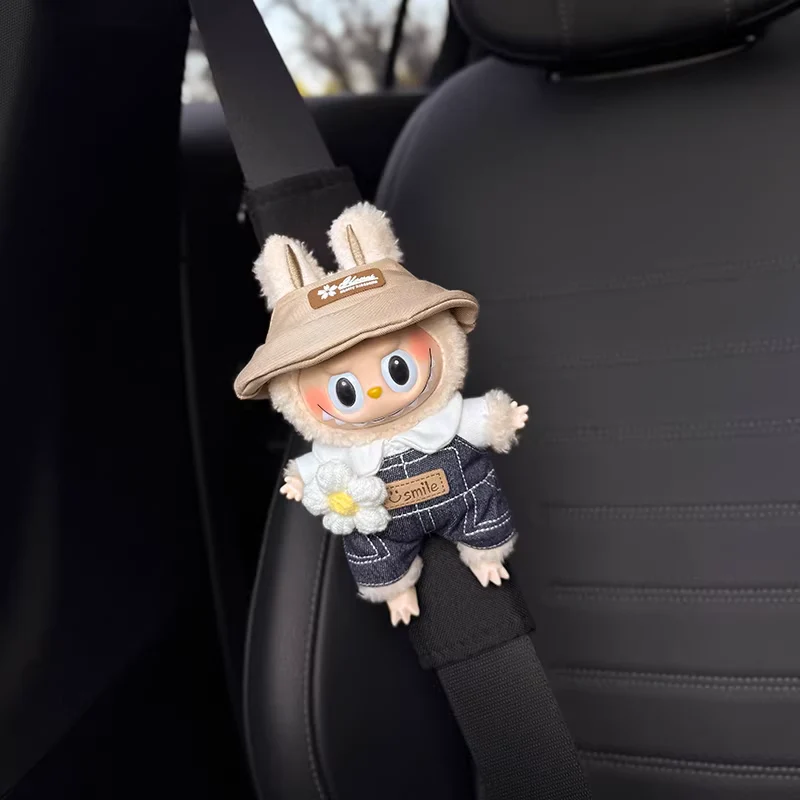 Labubu Cute Plush Car Seatbelt Shoulder Cover - Image 2