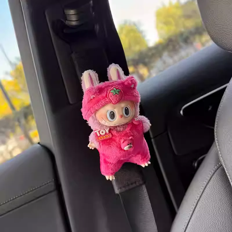 Labubu Cute Plush Car Seatbelt Shoulder Cover - Image 3
