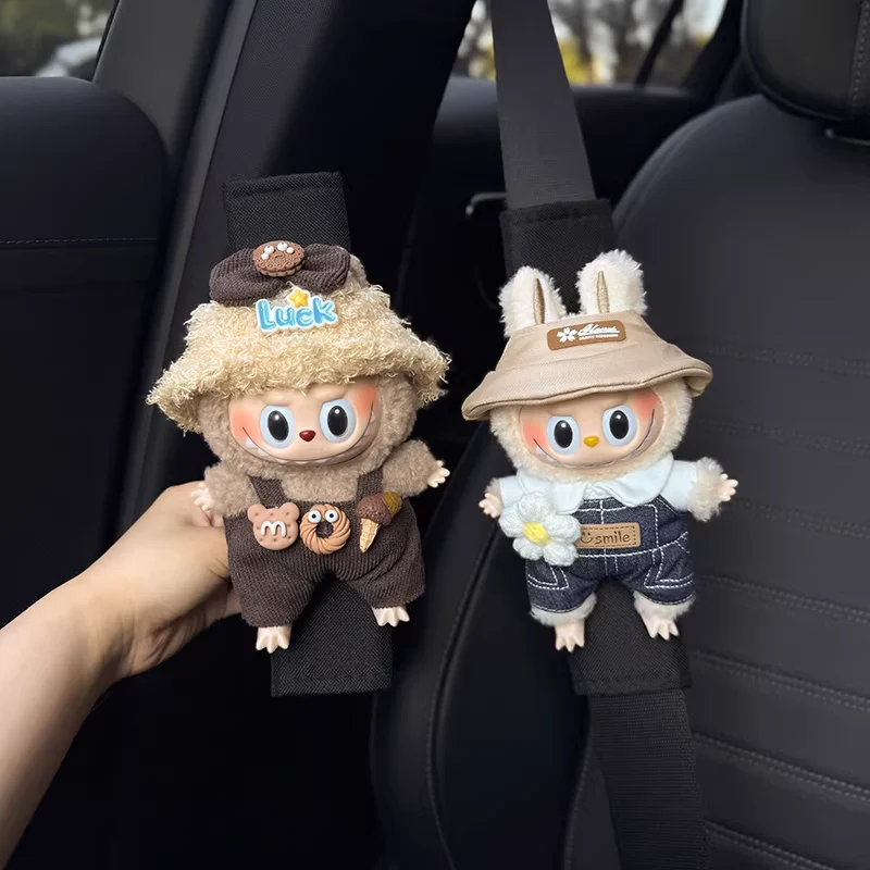 Labubu Cute Plush Car Seatbelt Shoulder Cover - Image 5