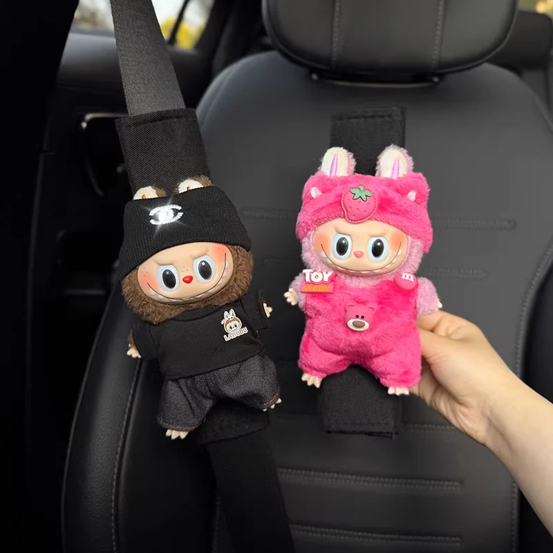 Labubu Cute Plush Car Seatbelt Shoulder Cover - Image 9