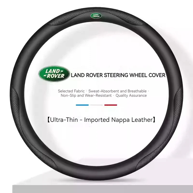 Land Rover Genuine Leather Spliced Design with Breathable & Anti-Slip Grip Steering Wheel Cover For Range Rover, Velar, Evoque, Discovery, Defender - Image 11