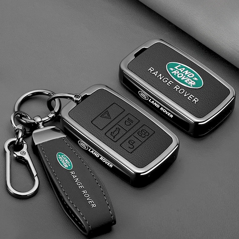 Land Rover Premium Leather Protection Car Key Fob Case Cover For Range Rover Evoque, Velar, Discovery 4/5, Sport, Defender