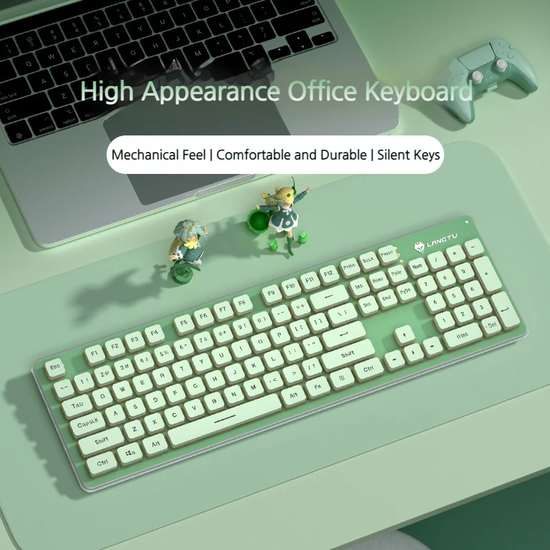 LANGTU L1 Mechanical Wired Backlit Bluetooth Keyboard for Gaming & Office
