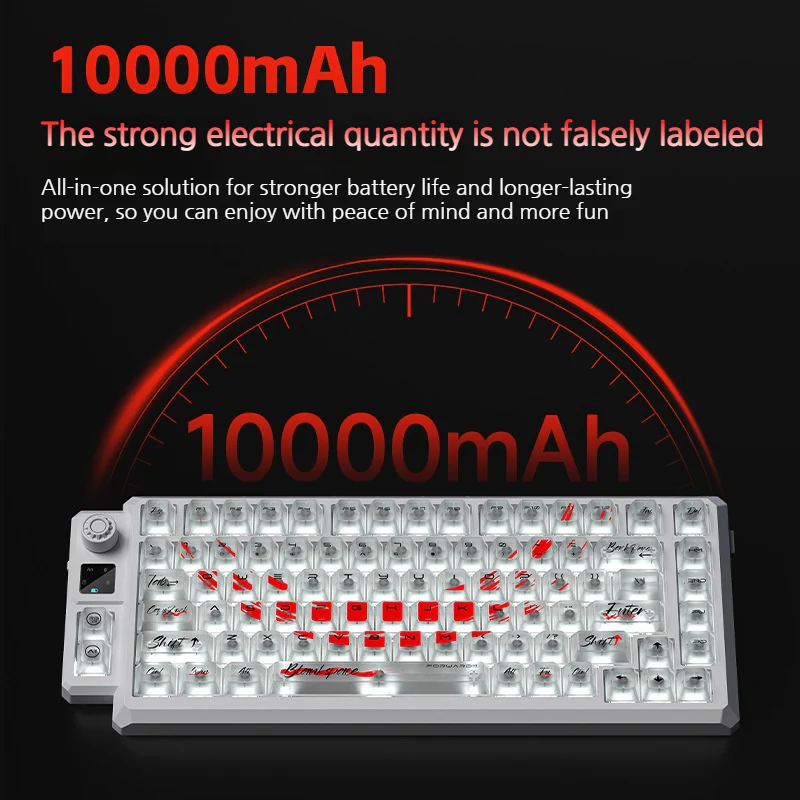 LANGTU T75 Tri-Mode Wireless Frosted Mechanical Gaming Keyboard & Bluetooth/2.4GHz/USB-C - Image 9