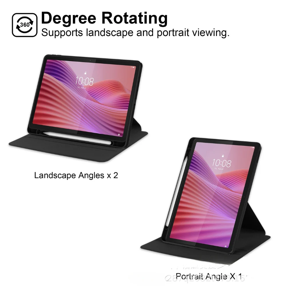 Lenovo Idea Tab 11” 2025 (TB336FU/TB336ZU) - Silicone 360-Degree Rotating Smart Sleep Drop-Proof Case - Image 4