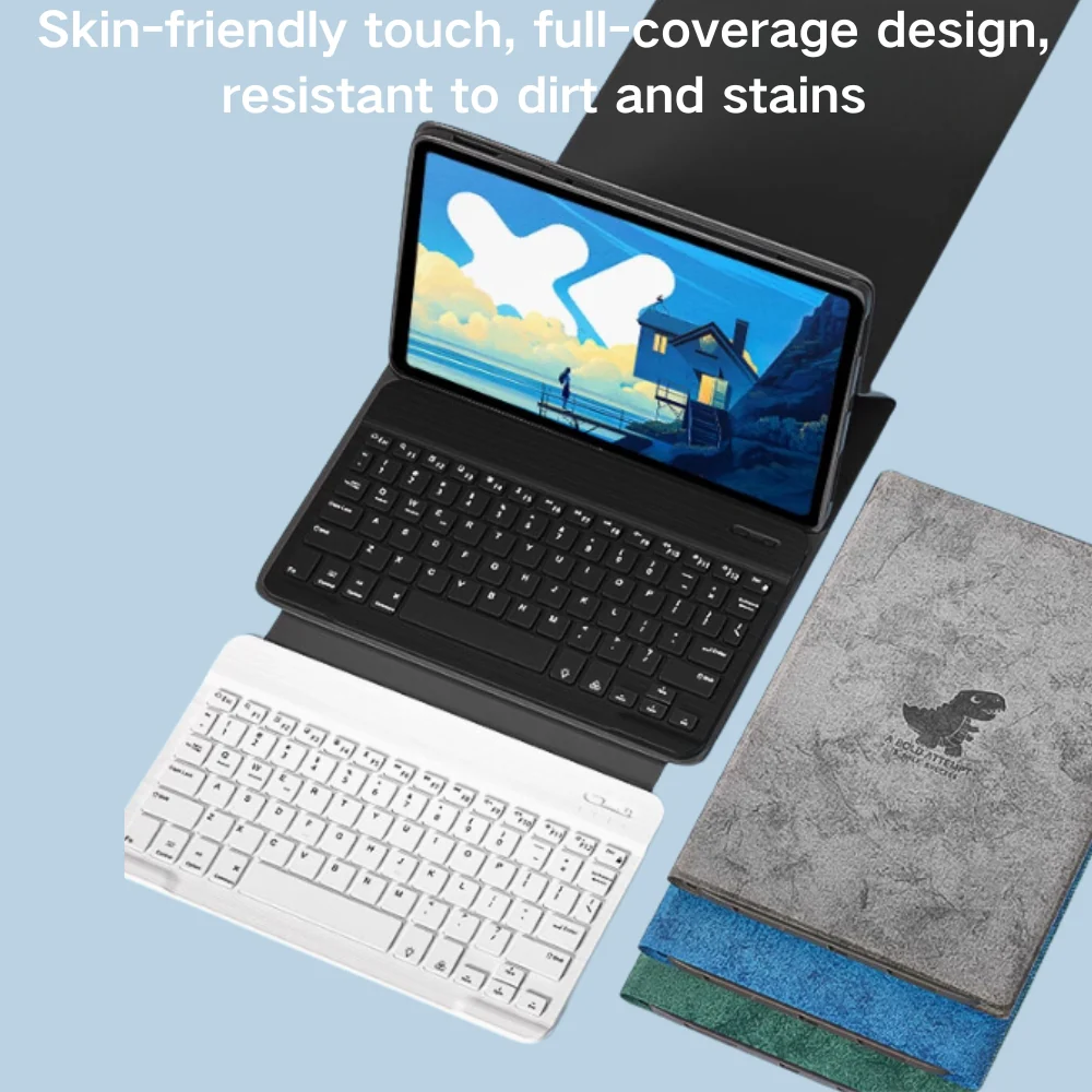 Lenovo Tab P12 12.7" 2023 (TB370/TB371) - Cartoon Logo Detachable Magnetic Keyboard Case With Backlight and Mouse - Image 10