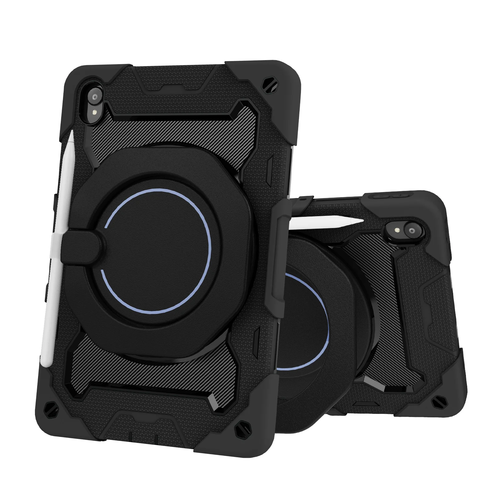 Lenovo Tab M8 (HD/FHD/3rd Gen) 8.0" inch - Silicone + PC Heavy Duty Series Case With 360° Rotating Stand - Image 12