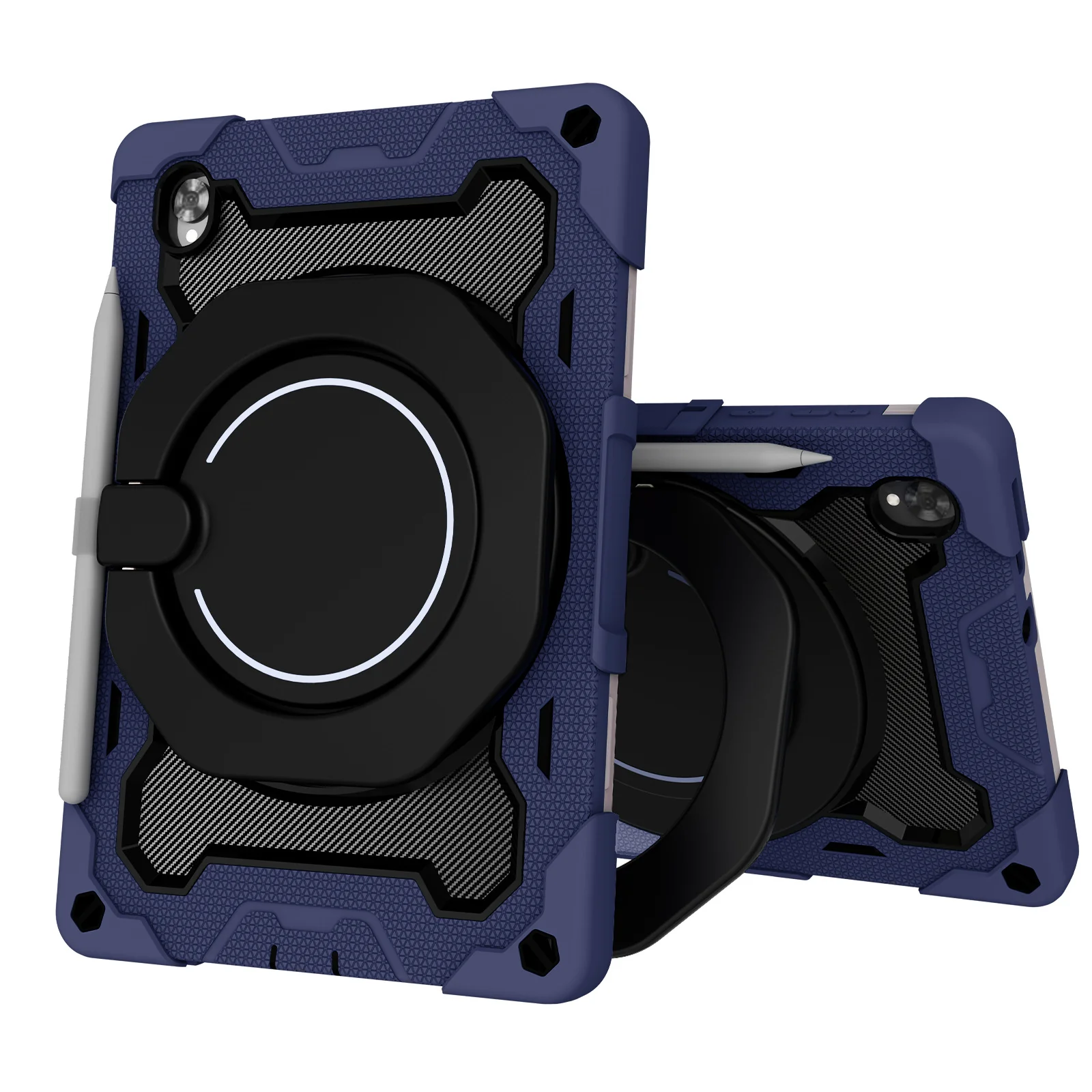 Lenovo Tab M8 (HD/FHD/3rd Gen) 8.0" inch - Silicone + PC Heavy Duty Series Case With 360° Rotating Stand - Image 13