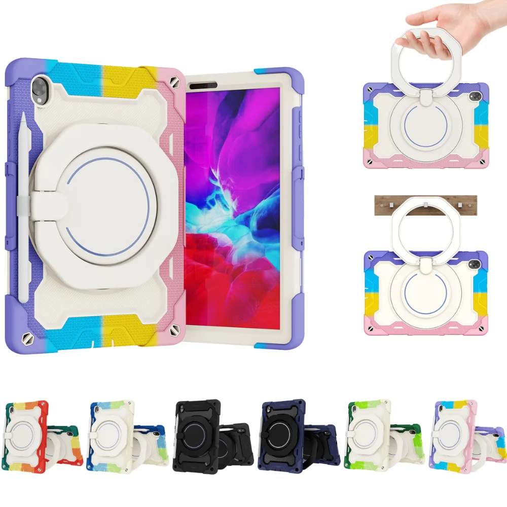 Lenovo Tab M8 (HD/FHD/3rd Gen) 8.0" inch - Silicone + PC Heavy Duty Series Case With 360° Rotating Stand - Image 2