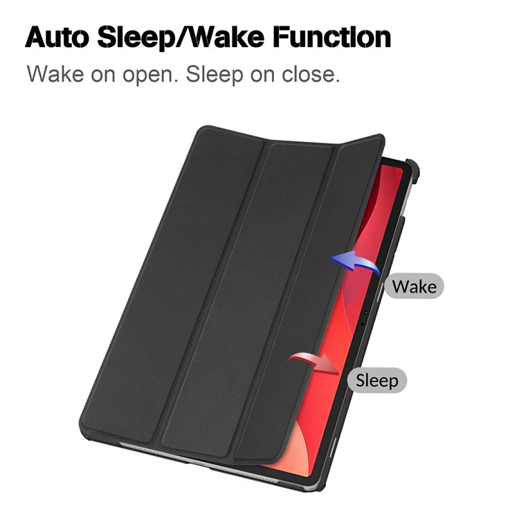 Lenovo Tab M8 (HD/FHD) 8.0" inch - Silicone Triple-fold Intelligent Sleep Stand Series Case - Image 3