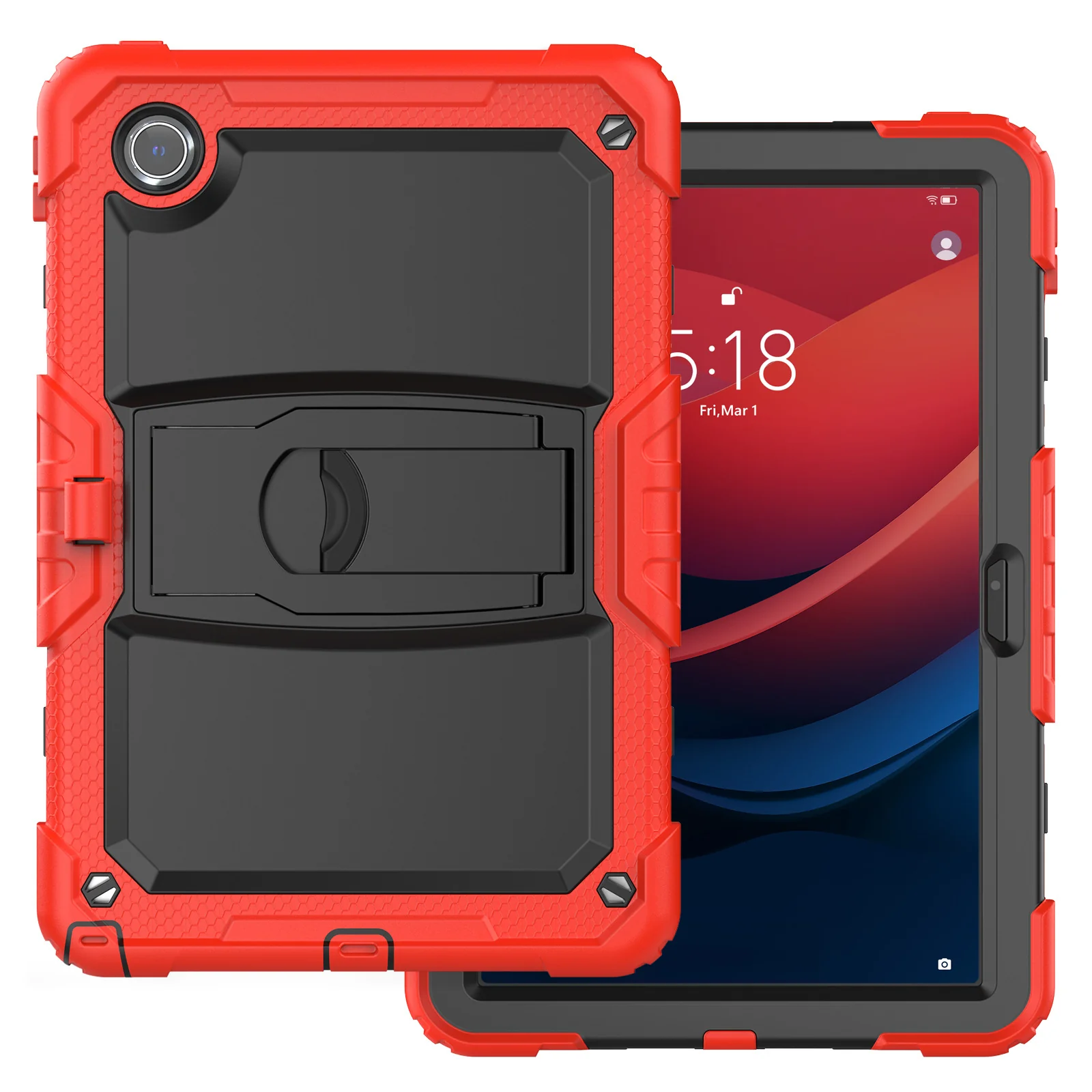 Lenovo Tab M10 Plus (3rd Gen) 10.6" 2022 (TB125FU) - Invisible Stand Shockproof Heavy Duty Series Case - Image 3