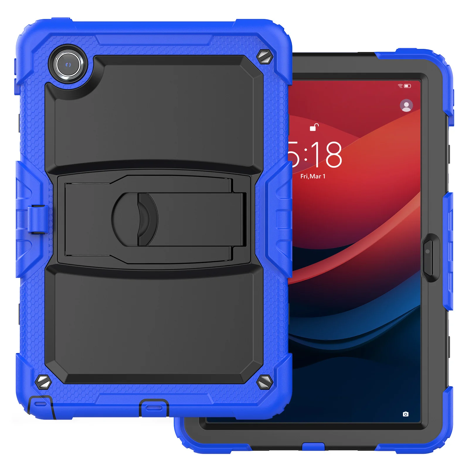 Lenovo Tab M10 Plus (3rd Gen) 10.6" 2022 (TB125FU) - Invisible Stand Shockproof Heavy Duty Series Case - Image 5
