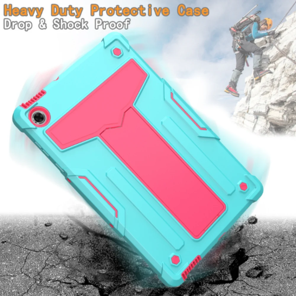 Lenovo M10 FHD REL 10.1" 2020 (TB-X605) - Color-blocked T-shaped Stand Heavy Duty Series Case - Image 14