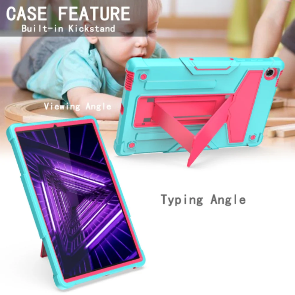 Lenovo M10 FHD REL 10.1" 2020 (TB-X605) - Color-blocked T-shaped Stand Heavy Duty Series Case - Image 13