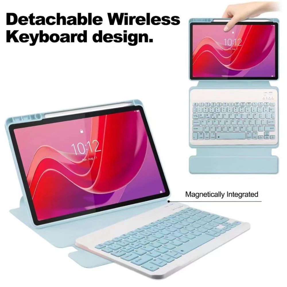 Lenovo Tab M11 11.0" 2024 (TB-330XU/330FU) - Detachable Wireless Touchpad Keyboard Case With RGB Backlight - Image 20