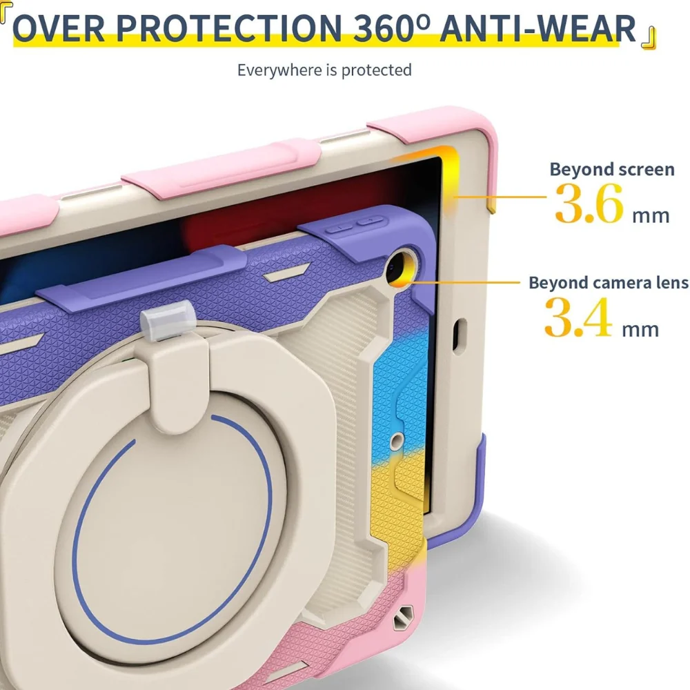 Lenovo Tab M11/K11 11.0" inch 2024 - Silicone + PC Heavy Duty Series Case With 360° Rotating Stand - Image 2