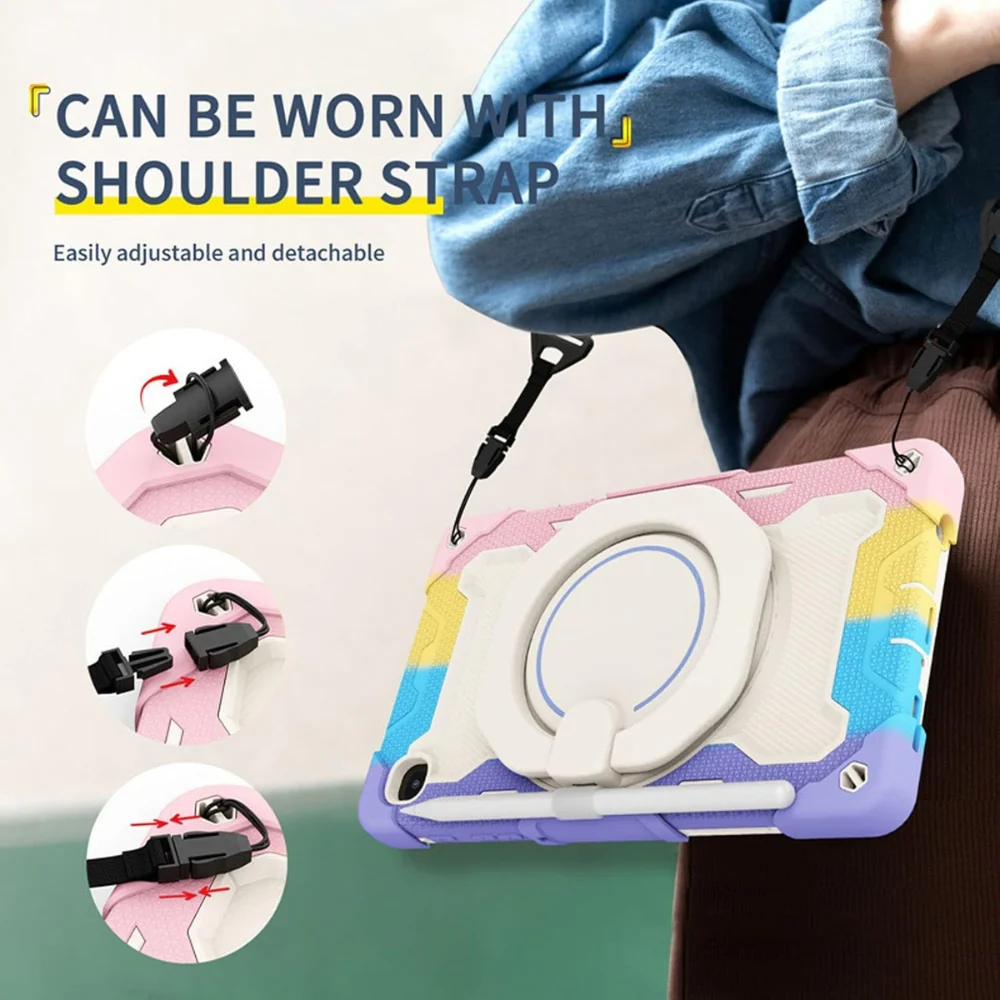 Lenovo Tab M11/K11 11.0" inch 2024 - Silicone + PC Heavy Duty Series Case With 360° Rotating Stand - Image 5