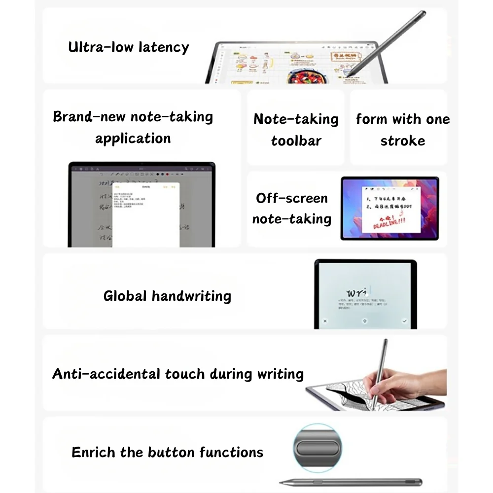 Lenovo Tab M11 / Legion Y700 2023 / Tab P12 2023 - Active 4096-Level Pressure Sensitive Stylus for Capacitive Touchscreens - Image 6