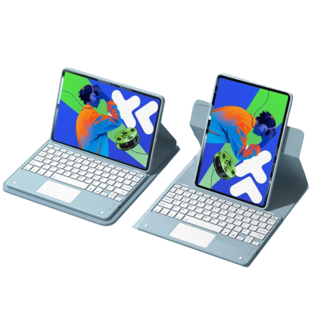 Lenovo Idea Tab Pro 12.7" 2025 (TB373FU/TB375FC) - 360-Degree Rotating Keyboard Case With Backlight and Mouse