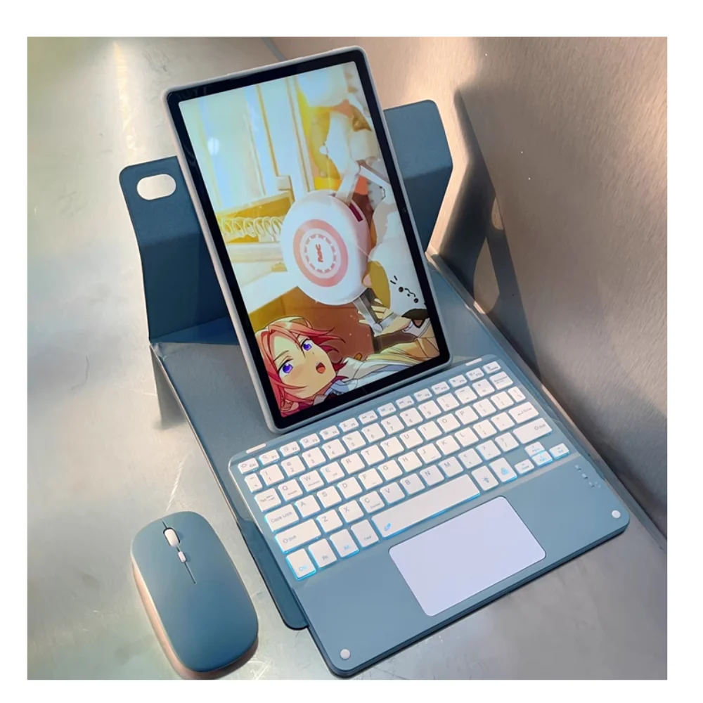 Lenovo Idea Tab Pro 12.7" 2025 (TB373FU/TB375FC) - 360-Degree Rotating Keyboard Case With Backlight and Mouse - Image 10
