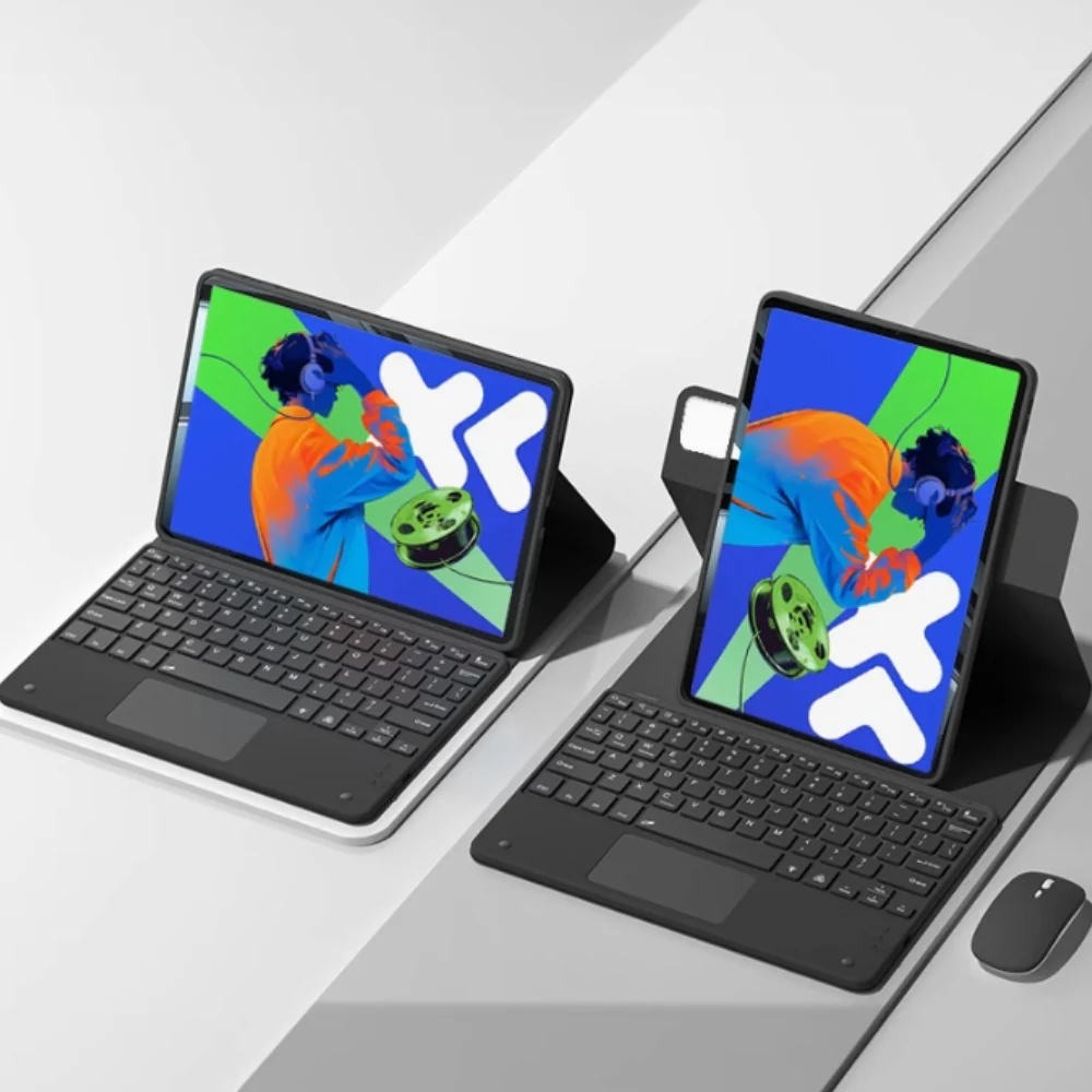Lenovo Idea Tab Pro 12.7" 2025 (TB373FU/TB375FC) - 360-Degree Rotating Keyboard Case With Backlight and Mouse - Image 4