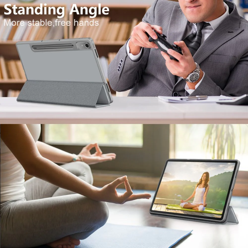 Lenovo Tab P12 12.7" 2023 (TB370/TB371) - Intelligent Sleep Foldable Essentials Series Stand Case - Image 15