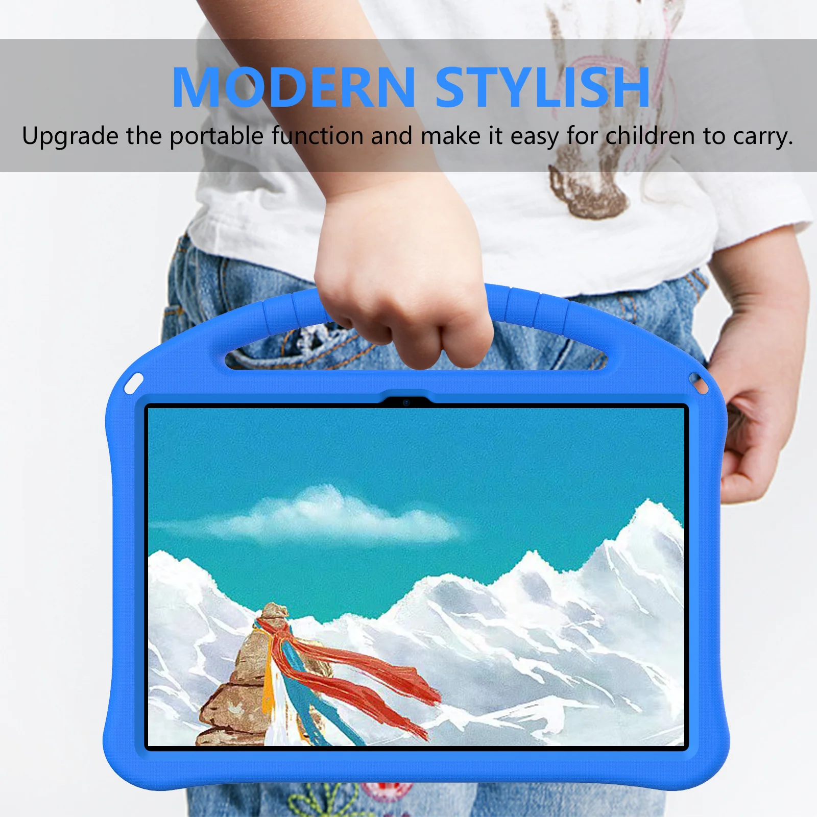 Lenovo Yoga Tab 11.1” 2025 (TB710FU) - King Kong Hand Silicone Heavy Duty Series Case With Stand - Image 11
