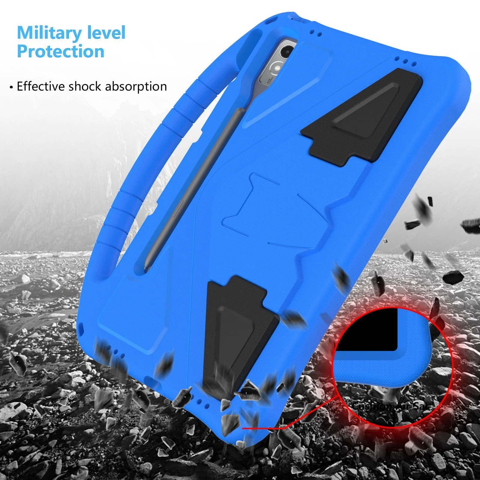 Lenovo Yoga Tab 11.1” 2025 (TB710FU) - King Kong Hand Silicone Heavy Duty Series Case With Stand - Image 13