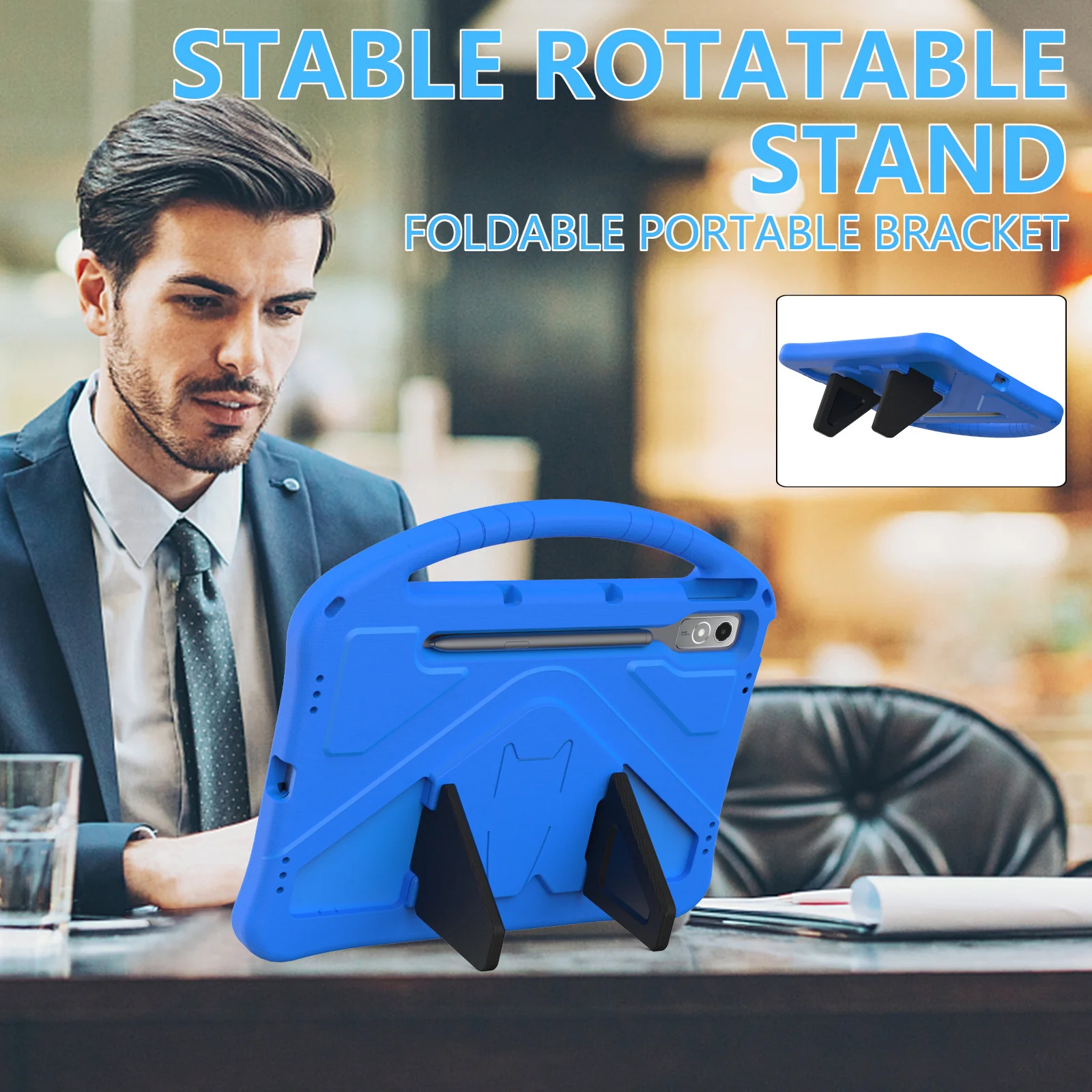 Lenovo Yoga Tab 11.1” 2025 (TB710FU) - King Kong Hand Silicone Heavy Duty Series Case With Stand - Image 8