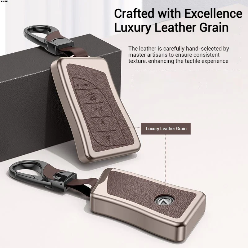 Lexus Aluminum Alloy Leather Car Key Fob Case Cover For ES200, ES300, RX300, 350h, NX200, LX570 - Image 11