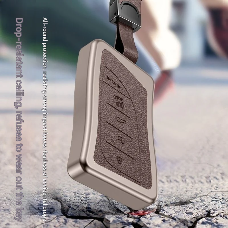 Lexus Aluminum Alloy Leather Car Key Fob Case Cover For ES200, ES300, RX300, 350h, NX200, LX570 - Image 13