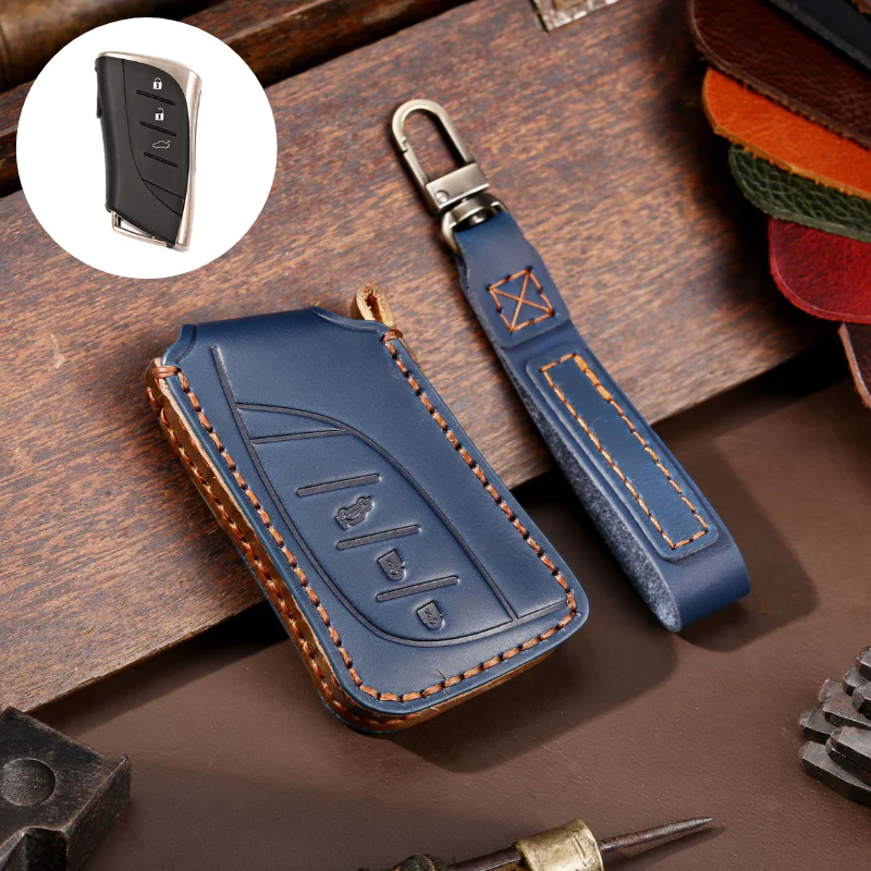 Lexus Handcrafted Genuine Leather Folding Car Key Fob Case Cover For Lexus NX200t, NX300, NX300h, NX350, NX Hybrid, RX270, RX300, RX350, RX450h, LX570, LX600, IS250, IS300, IS350 - Image 12