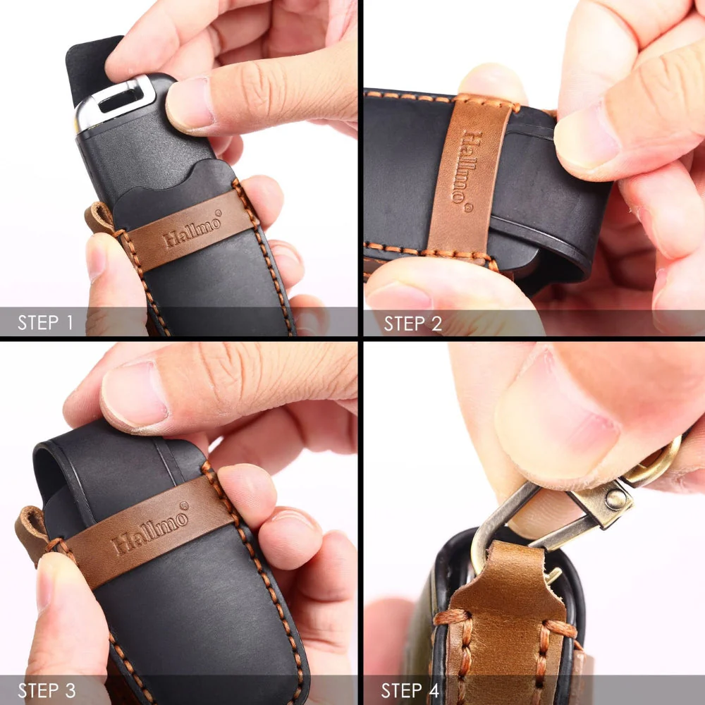 Lexus Handcrafted Genuine Leather Folding Car Key Fob Case Cover For Lexus NX200t, NX300, NX300h, NX350, NX Hybrid, RX270, RX300, RX350, RX450h, LX570, LX600, IS250, IS300, IS350 - Image 7