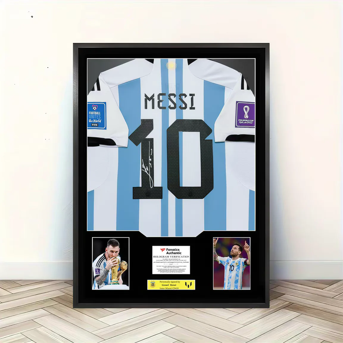 Lionel Messi Argentina Framed Jersey Display (60×80cm) – Facsimile Signature Edition - Image 2
