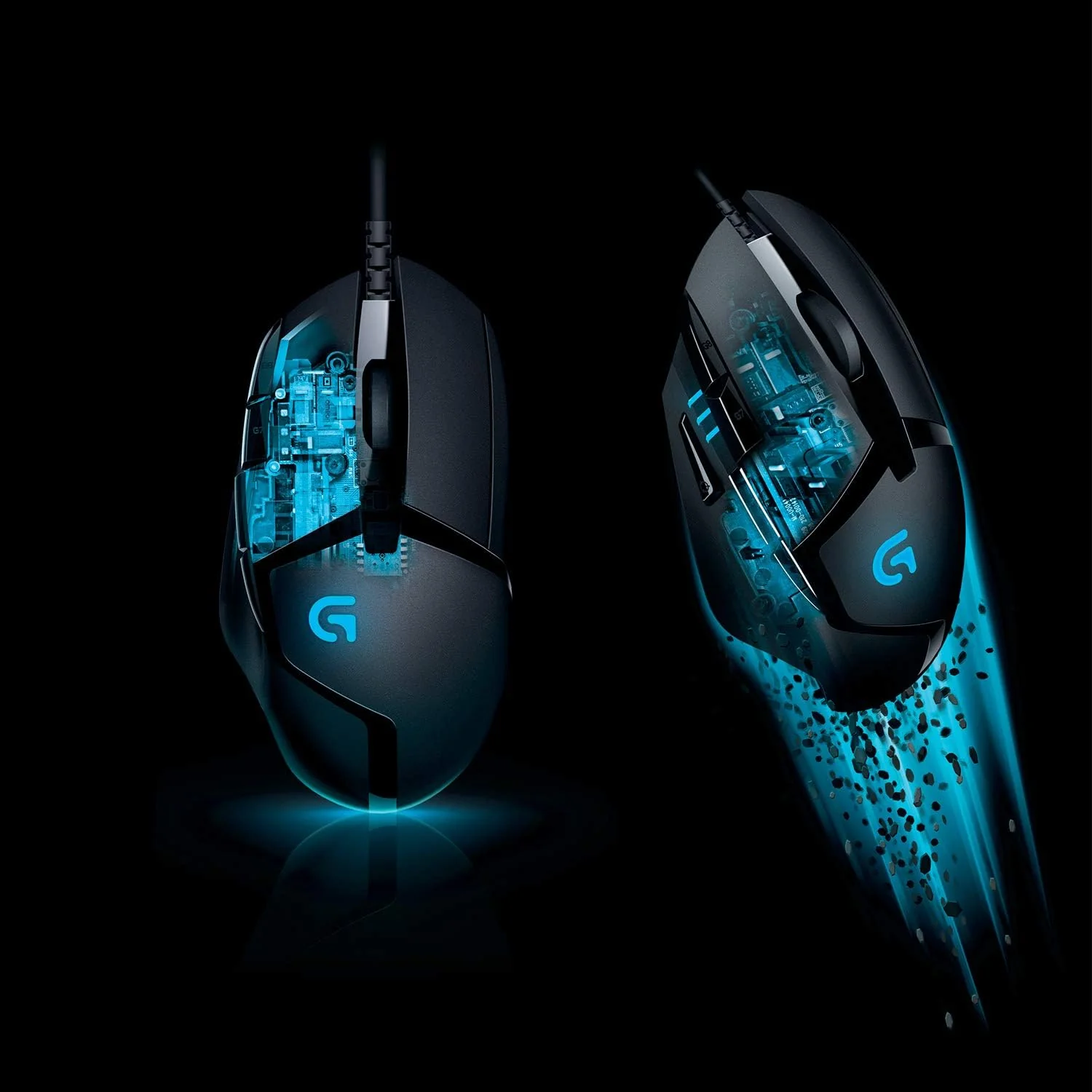 Logitech G402 Hyperion Fury Wired Gaming Mouse, 4,000 DPI, Lightweight, 8 Programmable Buttons, Compatible with PC/Mac - Black - Image 4