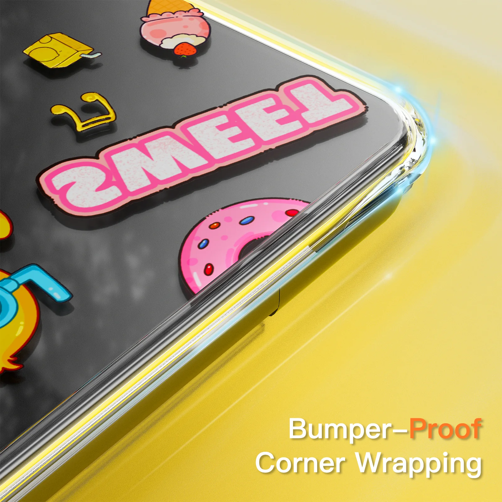 MacBook Air 13.6" 2025 (A3240) M4 - Cute Cartoon Transparent Shockproof & Slim Case - Image 12