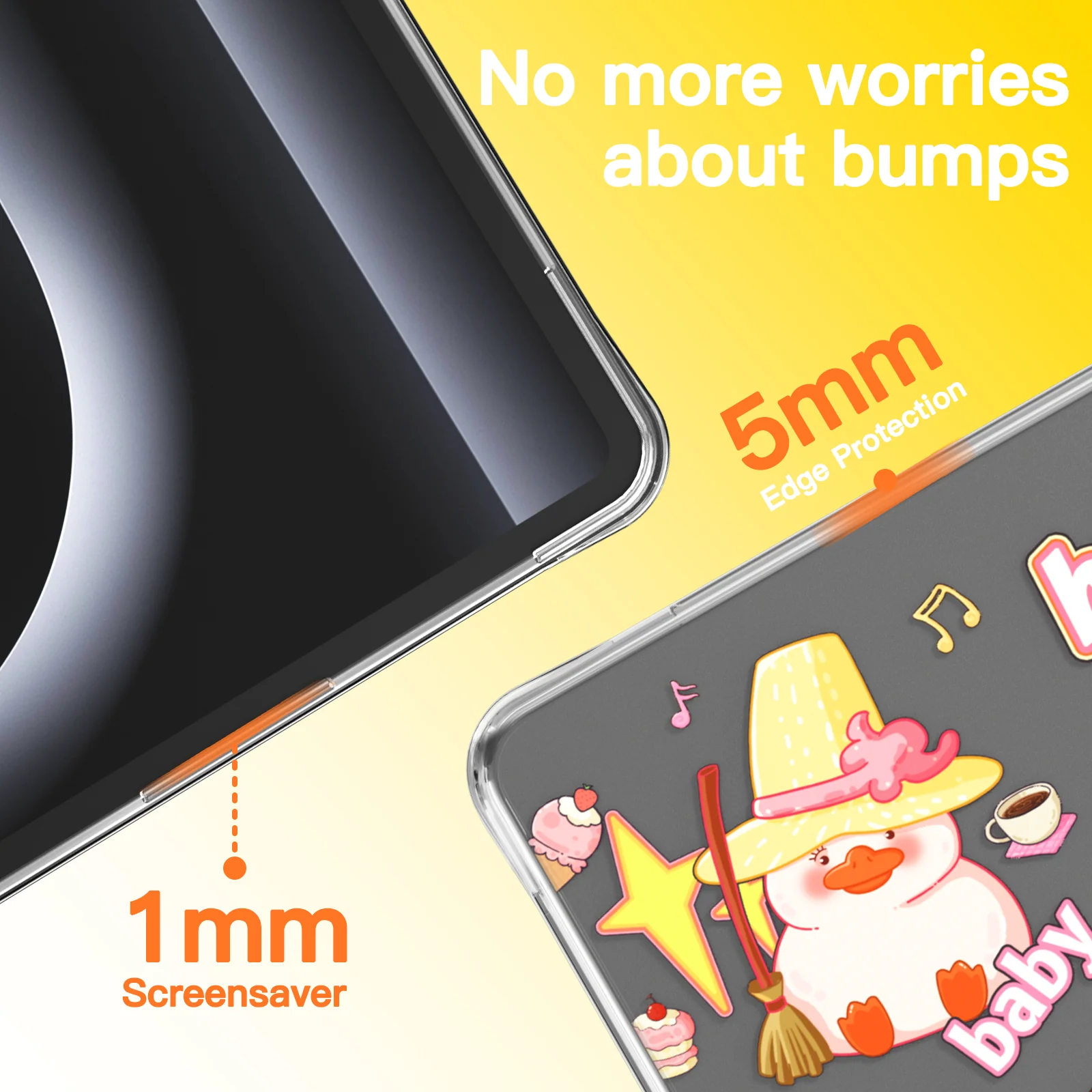 MacBook Air 13.6" 2025 (A3240) M4 - Cute Cartoon Transparent Shockproof & Slim Case - Image 17