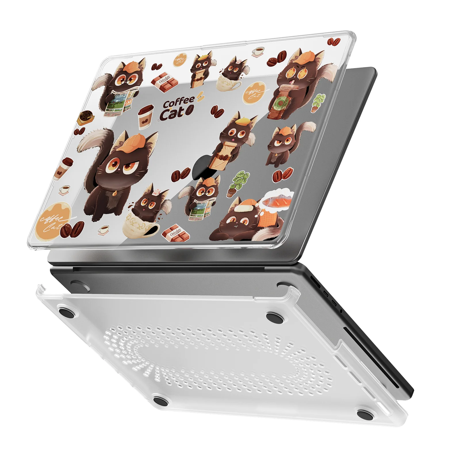 MacBook Air 13.6" 2025 (A3240) M4 - Cute Cartoon Transparent Shockproof & Slim Case - Image 2