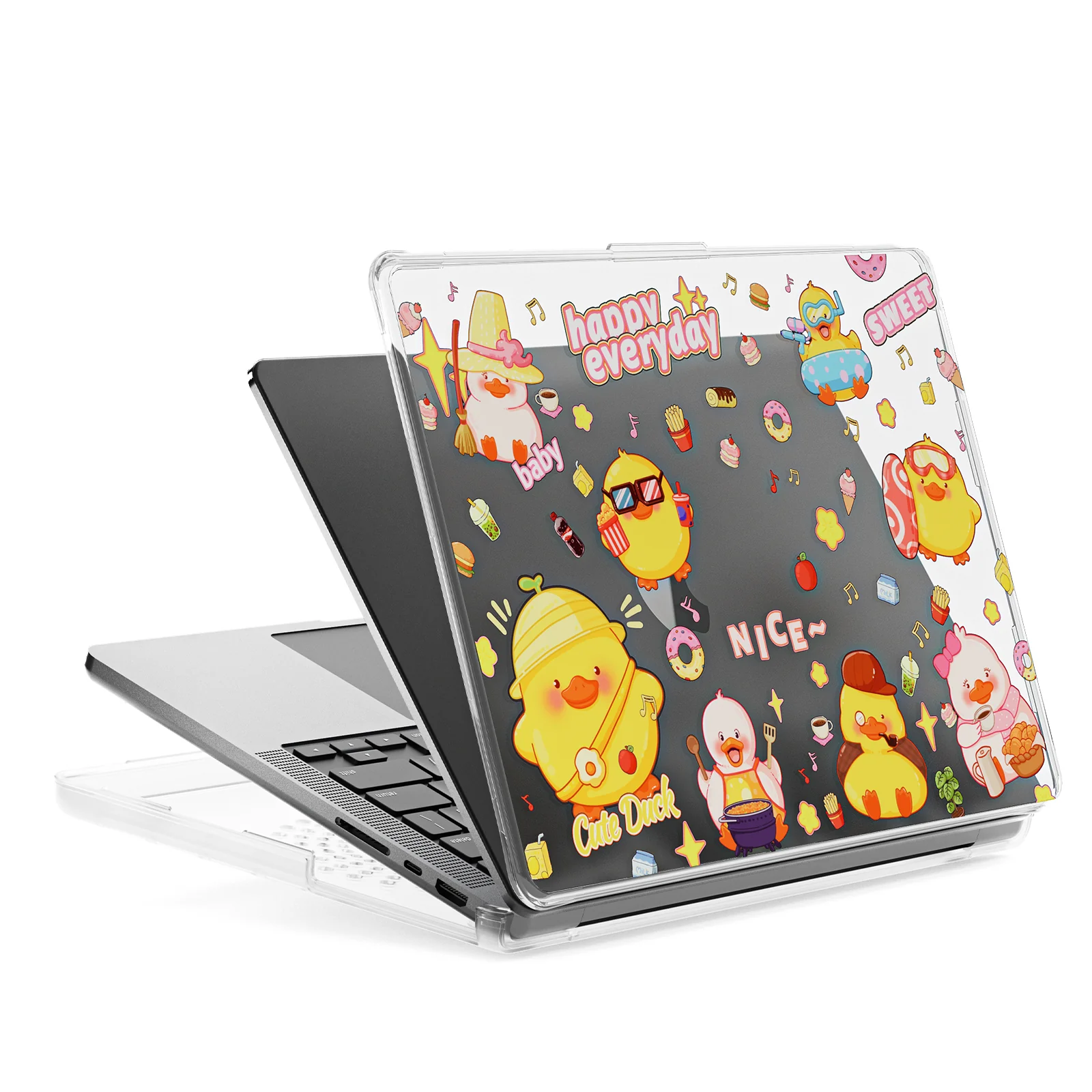 MacBook Air 13.6" 2025 (A3240) M4 - Cute Cartoon Transparent Shockproof & Slim Case - Image 7