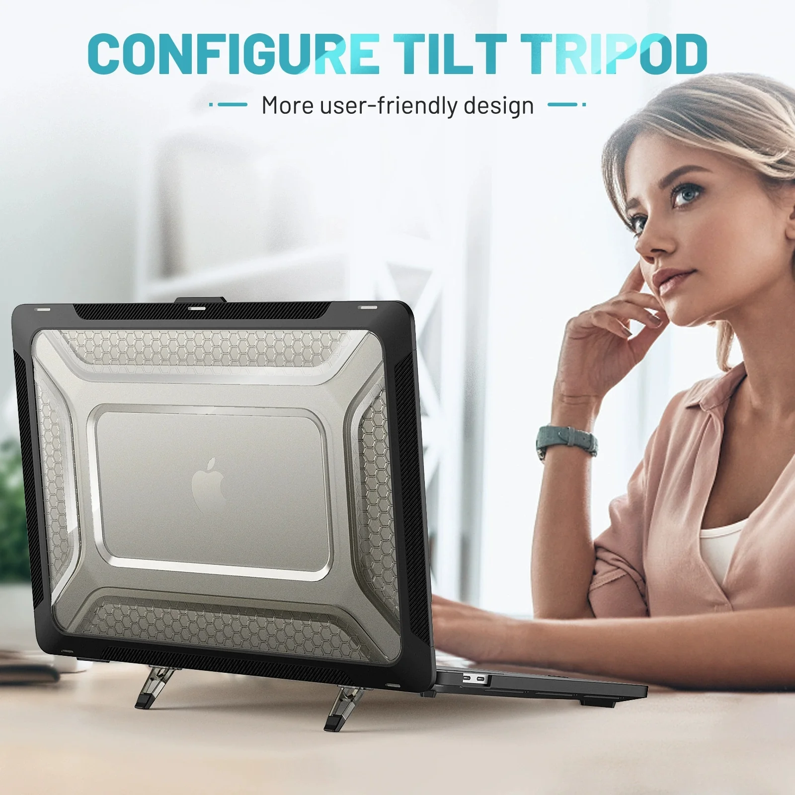MacBook Air 15.3" 2023 A2941/A3114 Shockproof Heavy Duty Tough Case Cover - Image 10