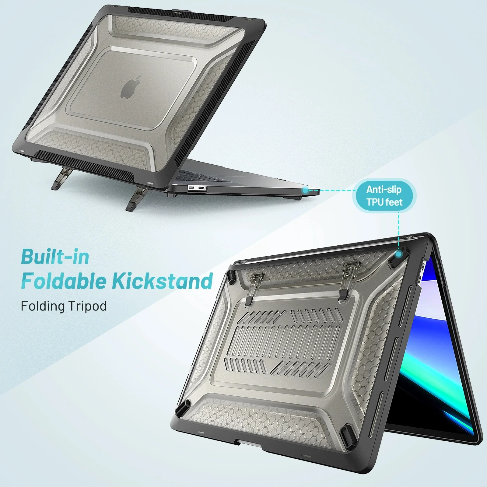 MacBook Air 15.3" 2023 A2941/A3114 Shockproof Heavy Duty Tough Case Cover - Image 11