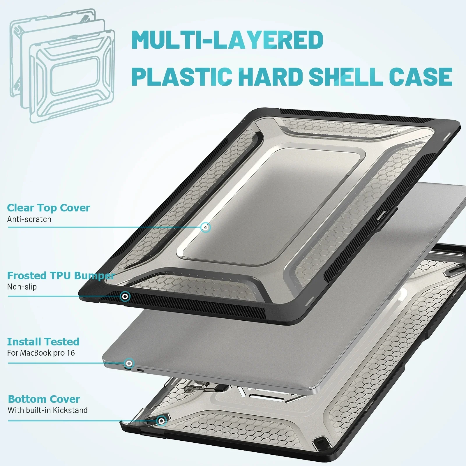 MacBook Air 15.3" 2023 A2941/A3114 Shockproof Heavy Duty Tough Case Cover - Image 12